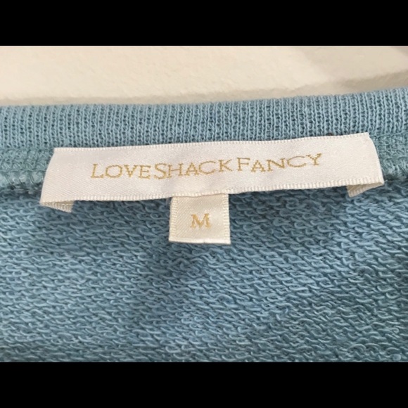 Love Shack Fancy Ruffle Crop Sweatshirt Sweater - Picture 13 of 14